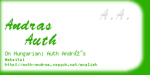 andras auth business card